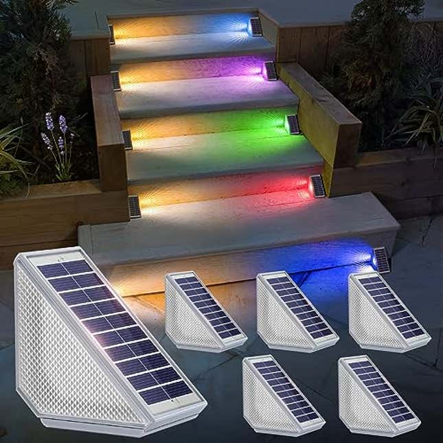 Image for article titled Illuminate Your Outdoor Space with NIORSUN Solar Step Lights, 30% Off