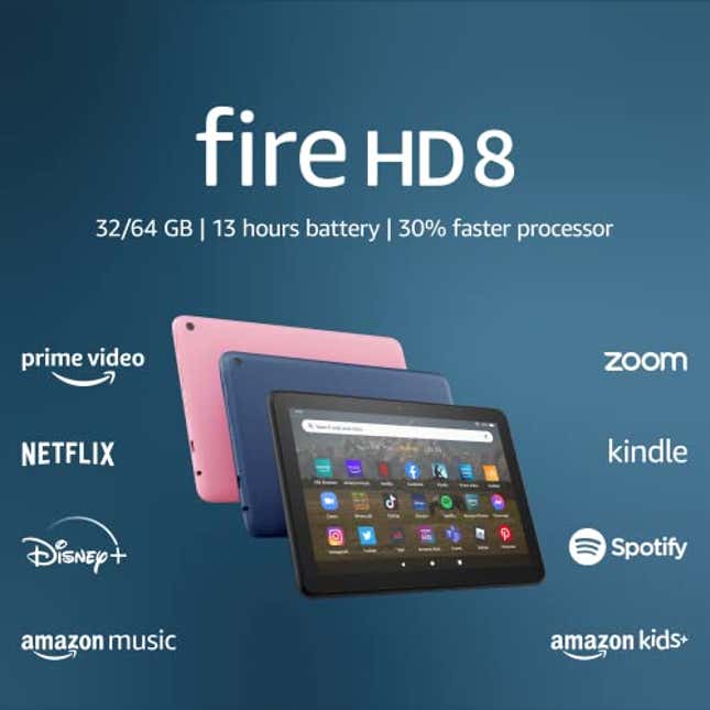 Image for article titled Prime Day Deal Ending Soon: 40% off the Amazon Fire HD 8 Tablet